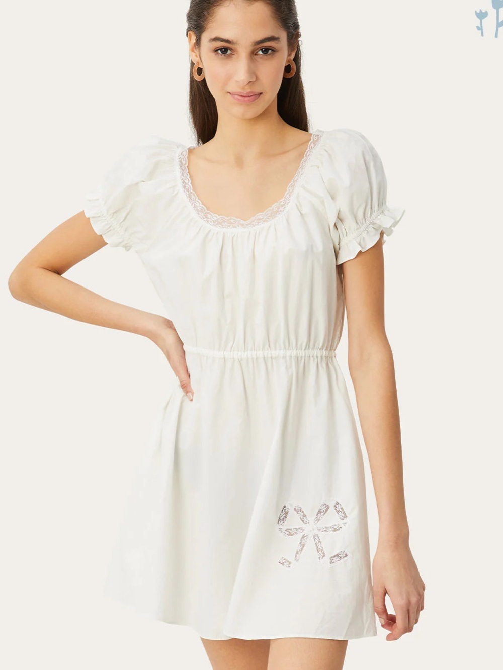 Morgan Lane Ava Dress in Chalk
